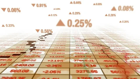 Financial Sales Profits Data Statistic Infographic Background Stock Footage 96715625