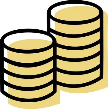 Financial savings and coin stack icon Stock Illustration
