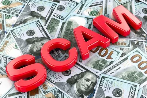 Financial scam, concept. 3D rendering Stock Illustration