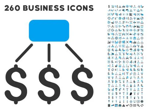 Financial Scheme Icon with Flat Vector Set Illustrazione stock