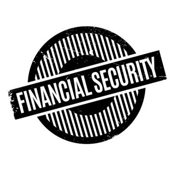Financial Security rubber stamp Stock Illustration