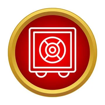 Financial security safe vault data protection icon Ilustración de archivo
