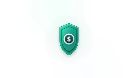 Financial security shield animation: digital money protection and cyber saf.. Stock Footage 344857144