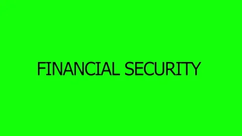 Financial Security Text Animation on Green Screen Vídeos de archivo 334986701