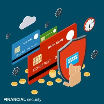 Financial security vector concept Stock Illustration
