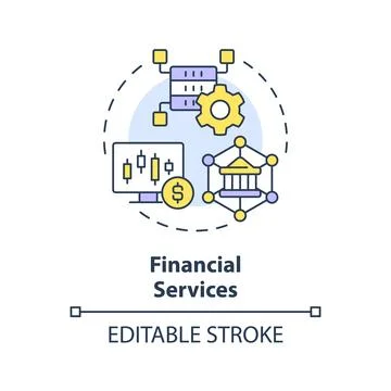 Financial services concept icon Stock Illustration