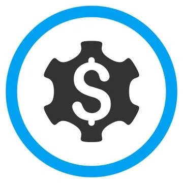 Financial Settings Flat Rounded Vector Icon Stock Illustration