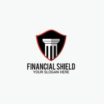 Financial shield logo Stock Illustration