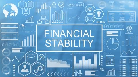 Financial stability, Animated Typography Stock Illustration