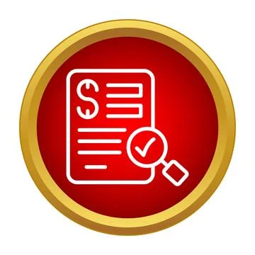 Financial statement auditing process checking business documents イラスト素材