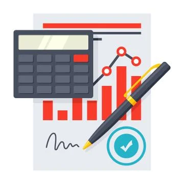 Financial Statement Concept Stock Illustration
