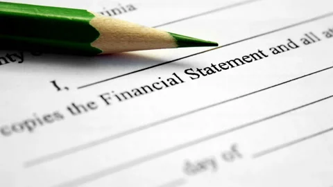 Financial statement form dolly shot Video stock 221655351