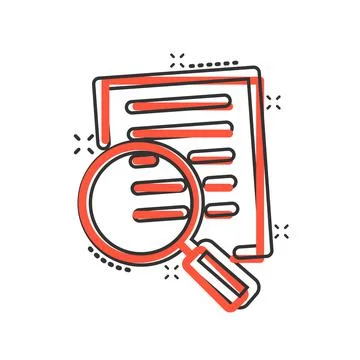 Financial statement icon in comic style. Result cartoon vector illustration o Stock Illustration