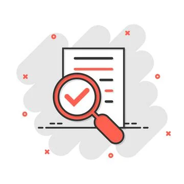 Financial statement icon in comic style. Result cartoon vector illustration o Stock Illustration