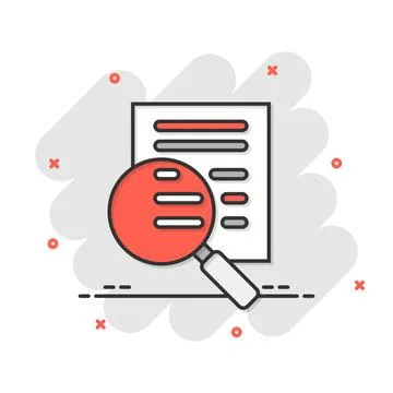 Financial statement icon in comic style. Result cartoon vector illustration o Stock Illustration