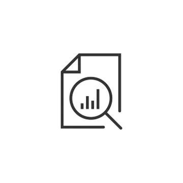 Financial statement icon in flat style. Result vector illustration on white i Illustrazione stock