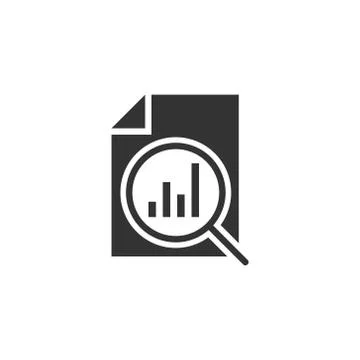 Financial statement icon in flat style. Result vector illustration on white i Stock Illustration
