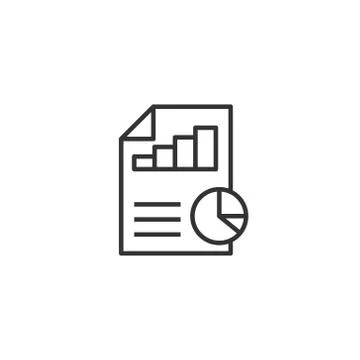 Financial statement icon in flat style. Document vector illustration on white Stock Illustration