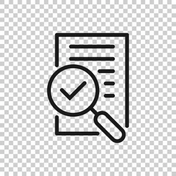 Financial statement icon in flat style. Result vector illustration on white i Illustrazione stock