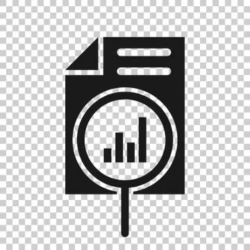 Financial statement icon in flat style. Result vector illustration on white i Stock Illustration