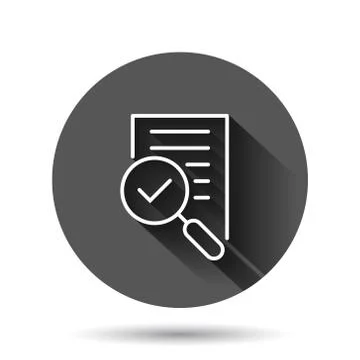 Financial statement icon in flat style. Result vector illustration on black r Illustrazione stock
