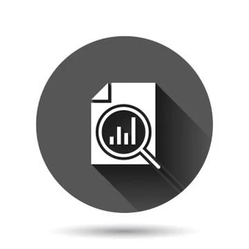 Financial statement icon in flat style. Result vector illustration on black r Stock Illustration