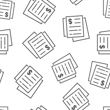 Financial statement icon in flat style. Document vector illustration on white Stock Illustration