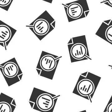 Financial statement icon in flat style. Result vector illustration on white i Stock Illustration