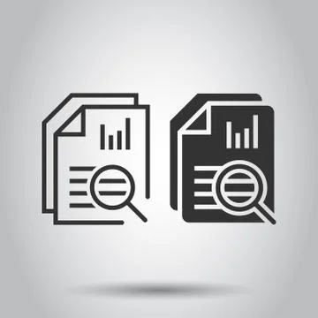 Financial statement icon in flat style. Result vector illustration on white i Stock Illustration