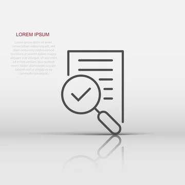 Financial statement icon in flat style. Result vector illustration on white.. Stock Illustration