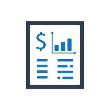 Financial Statement Icon Illustrazione stock