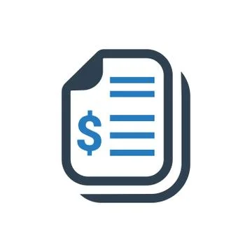 Financial Statement Icon Stock Illustration