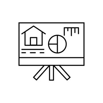 Financial statement presentation icon. Element of business icon Illustrazione stock