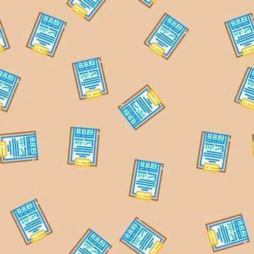 Financial statements budget planning vector seamless pattern Illustrazione stock