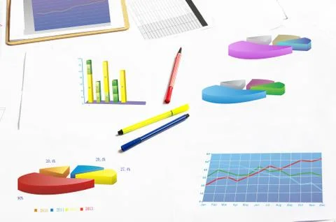 Financial statements Stock Photos