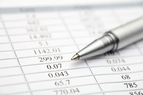Financial statements Stock Photos