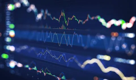 Financial static analysis. Online trading and Investment growth chart. Stock Illustration