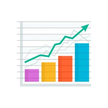 Financial statistic and successful progress Stock Illustration