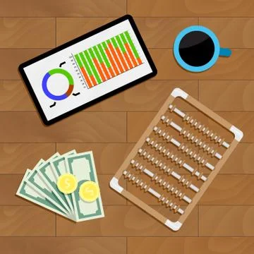 Financial statistical report Stock Illustration