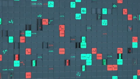 Financial statistics 3D render animation Stock Footage 158530012