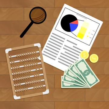 Financial statistics and analysis Stock Illustration