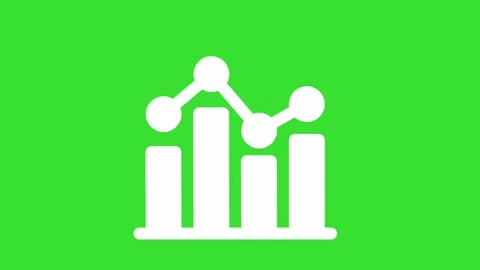 Financial Statistics Chart Animation. Green Screen Business Data Display 4K Stock Footage 314757359