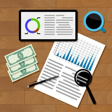 Financial statistics concept Stock Illustration