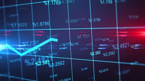 Financial statistics graph rising prices in stock market and inflation rate Stock Footage 164938301