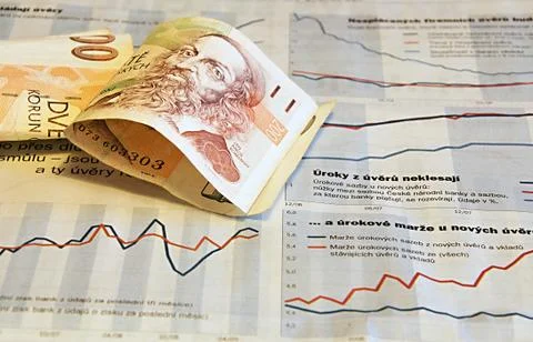 Financial statistics 库存照片