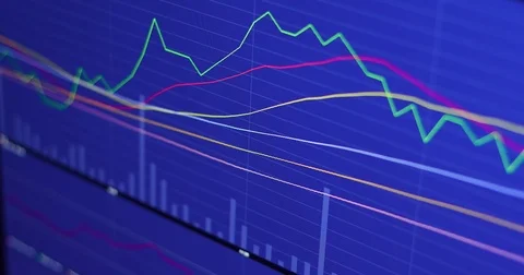 Financial stock data on screen Stock Footage 84618072