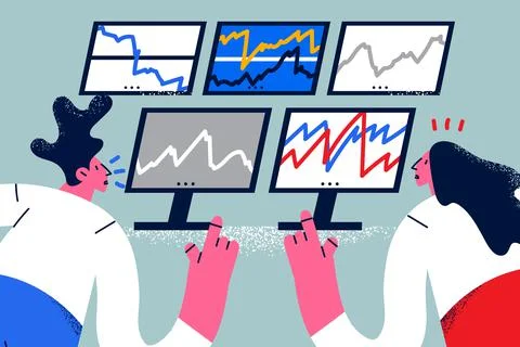 Financial stock exchange data concept Stock Illustration
