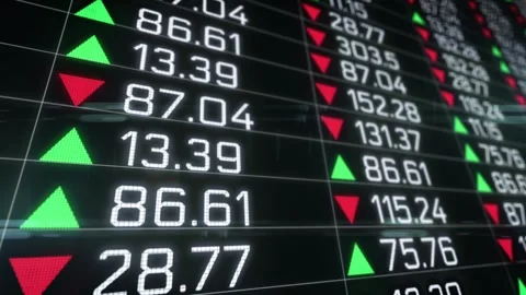 Financial stock market data table. Stock Footage 318679956