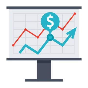 Financial Strategy Icon Stock Illustration