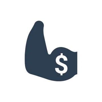 Financial Strength Icon Stock Illustration
